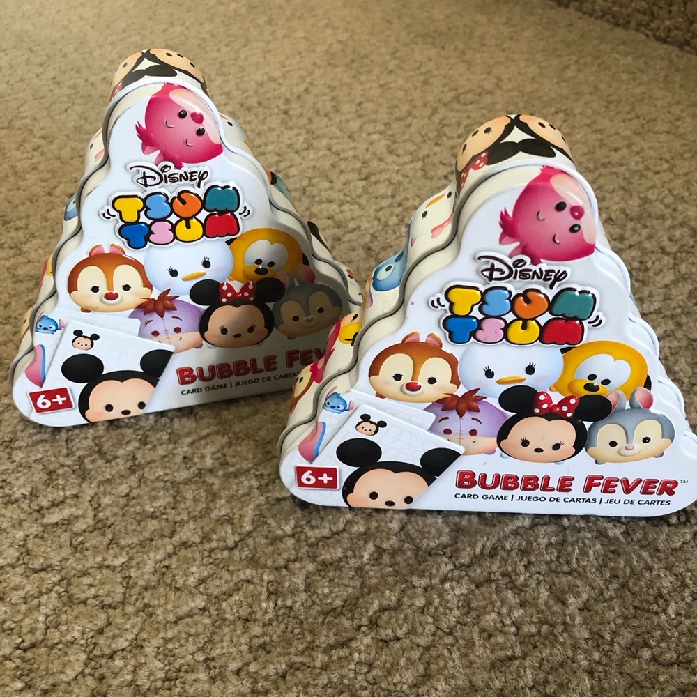 2-pc lot of TSUM TSUM BUBBLE FEVER Card Games NEW